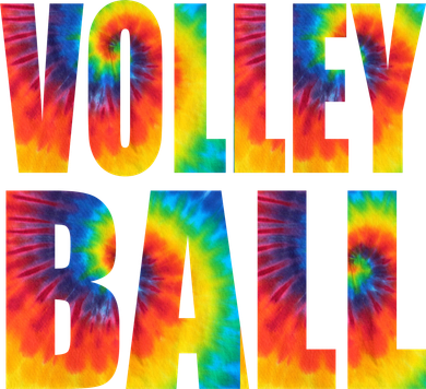 Volleyball Retro Tie Dye Button