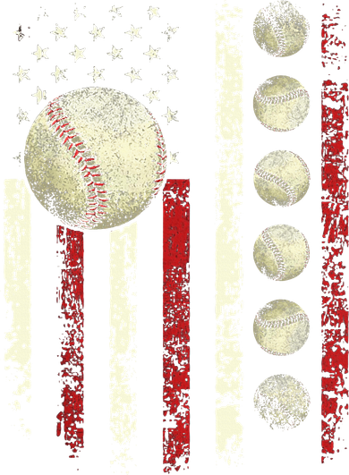 Vintage Baseball American Flag Coaster