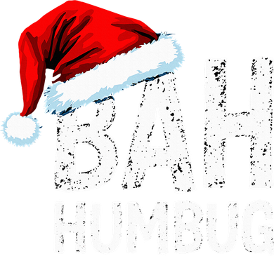 Vintage Bah Humbug Christmas Santa Funny Xmas Party Button