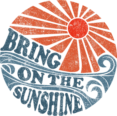 Vintage Bring On The Sunshine Cute Retro 70S Beach Vacation Kids T-Shirt