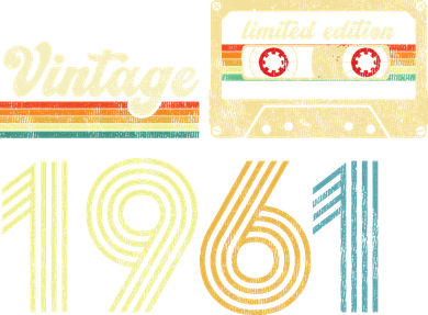 vintage cassette 1961 Retro Birthday 62nd Dad Birthday Gift Grandpa Birthday Kids Sweatshirt