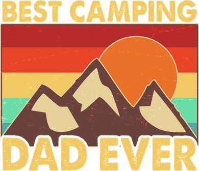 Vintage Colors Best Camping Dad Ever Kids T-Shirt