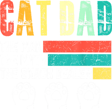 Vintage Cat Dad The Man The Myth Snack Dealer Coaster
