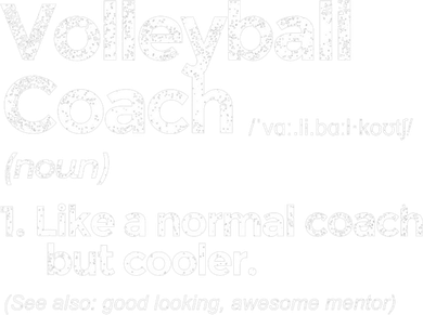 Volleyball Coach Definition Funny Gift Doggie Tank