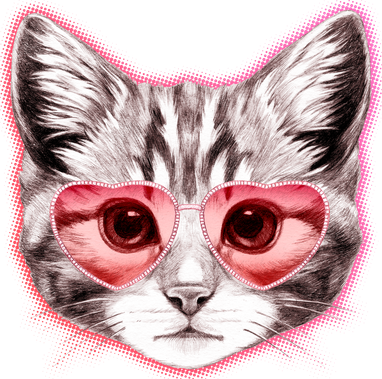Valentine Cat Love Shades Tumbler