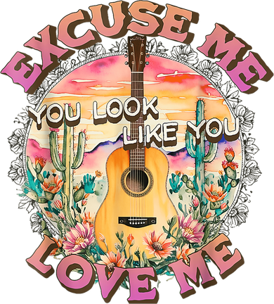 Vintage Country Music Excuse Me You Look Like You Love Me Doggie Tank
