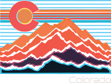 Vintage Colorado Mountain Landscape And Flag Graphic Women's Tank Top
