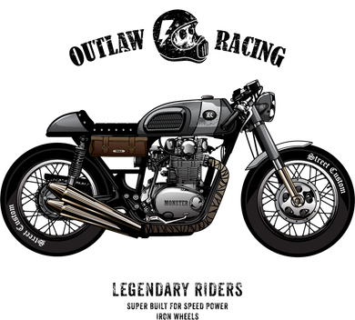 Vintage Cafe Racer Poster Mousepad