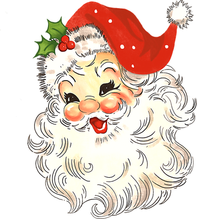 Vintage Christmas Santa Claus Face Old Fashioned Women's T-Shirt