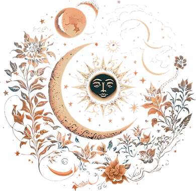Vintage Celestial Sun And Moon Floral Boho Baby Bodysuit