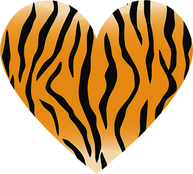 Valentine's Day Fashionable Tiger Stripe Pattern Heart Gift Mousepad