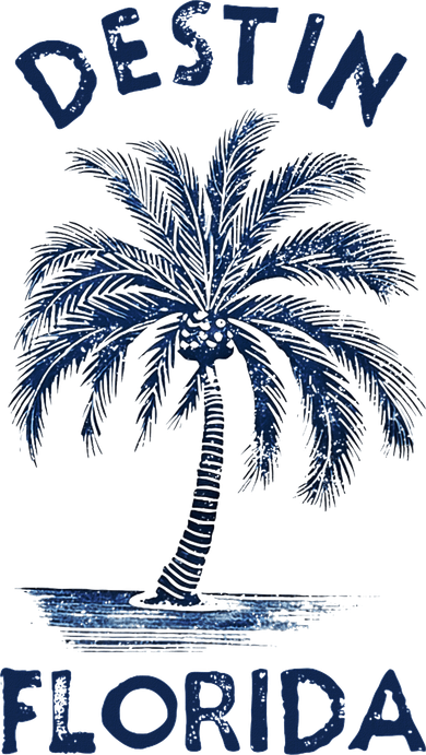 Vintage Destin Florida Palm Tree Fl Retro Doggie Tank
