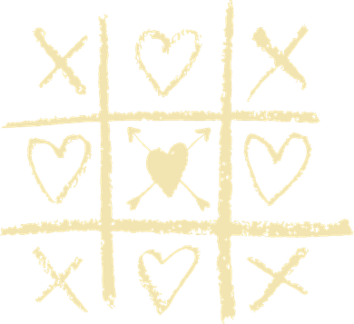 Valentine's Day Tic Tac Toe Love Hearts Women's T-Shirt