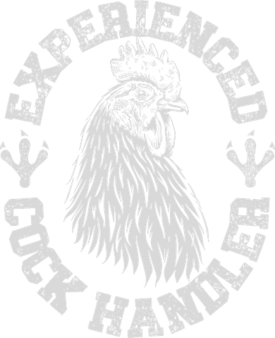Vintage Experienced Cock Handler Funny Chicken Farmer Humor Button