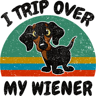 Vintage Funny Dachshund I Trip Over My Weiner Dog Gift Kids Hoodie