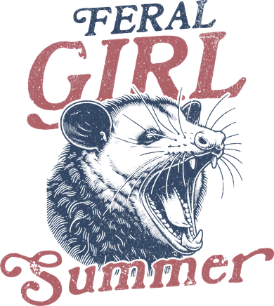 Vintage Feral Girl Summer Opossum Baby Bodysuit