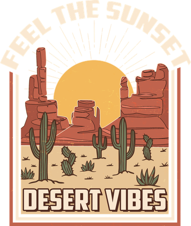 Vintage Feel The Sunset Desert Vibes Doggie Tank
