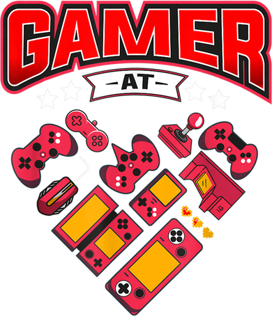 Video Gamer At Heart Gift For Mens Boys Valentines Day Gift Hoodie