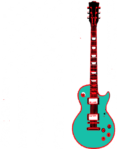 Vintage Guitar American Flag Coffee Mug