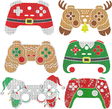 Video Game Controller Christmas Santa Hat Gamer Boys  Pajama Set