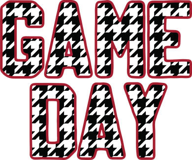 Vintage Game Day Houndstooth Alabama American Football Fans Women's Long Sleeve Shirt