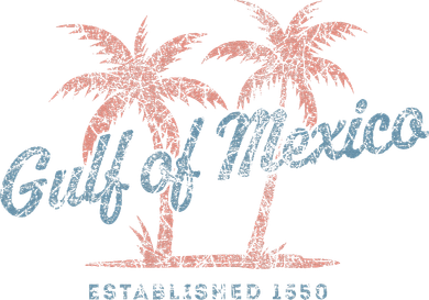 Vintage Gulf of Mexico Souvenir Palm Trees Retro Vacation Toddler T-Shirt