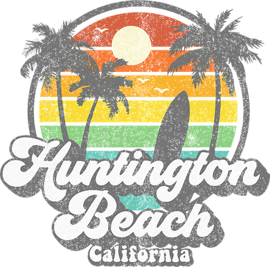 Vintage Huntington Beach California Surfing Toddler Long Sleeve