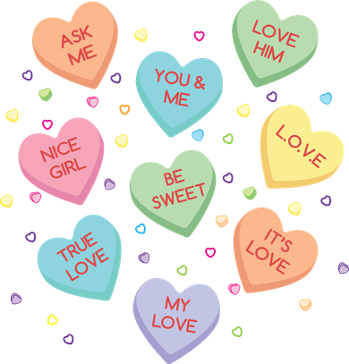 Valentine's Day Candy Hearts Hat