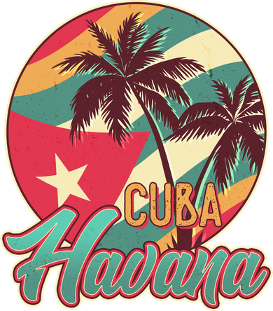 Vintage Havana Cuba Emblem Hooded Wearable Blanket