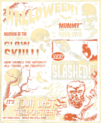 Vintage Horror Movie Shirts Poster Terror Old Time Halloween Coaster