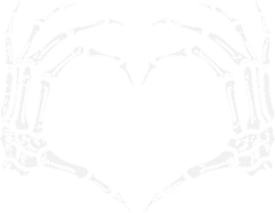 Vintage Halloween Skeleton Heart Sign Costume Ornament