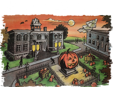 Vintage Halloween Town Doggie Tank