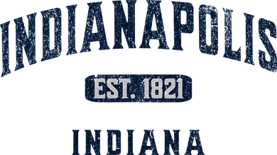 Visit Indianapolis Indiana Vintage Athletic Souvenir Coaster