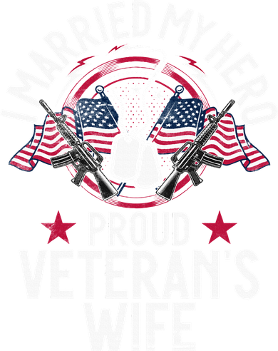 Veteran I Married My Hero Proud Veteran's Wife Memorial Day Kids T-Shirt