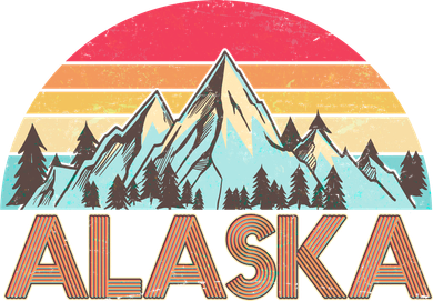 Vintage Mountains Of Alaska Women's T-Shirt
