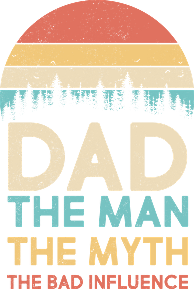 Vintage Dad Man Myth The Bad Influence Tote Bag