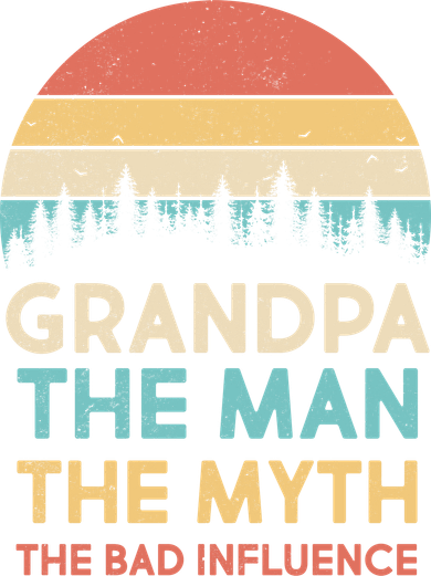 Vintage Grandpa Man Myth The Bad Influence Hooded Wearable Blanket