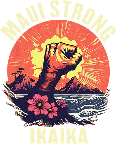Vintage Ikaika Strong Maui Hawaii Island I Love Hawaii Women's Long Sleeve Shirt