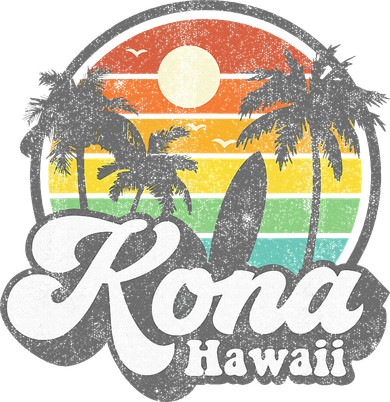 Vintage Kona Beach Hawaii Surf Hawaiian Surfing 70S Baby Bodysuit