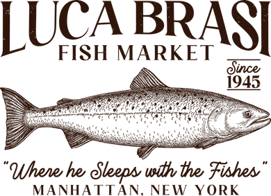Vintage Luca Brasi Fish Market Since 1945 Where He Sleeps With The Fishes Kids T-Shirt