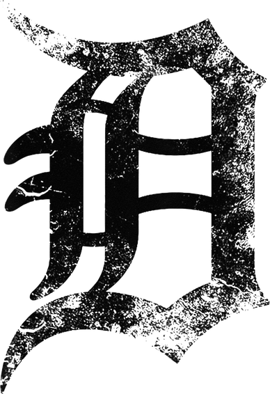 Vintage Letter D Detroit Michigan 313 Area Code Black Hat