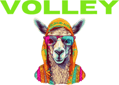 Volley Llama Funny Pickleball Polo