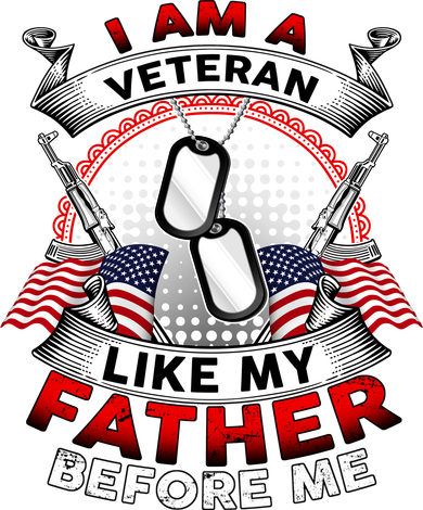 I Am A Veteran Like My Father Before Me Kids T-Shirt