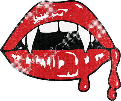 Vampire Lips Lazy Halloween Costume Blood Fangs Kids Long Sleeve Shirt