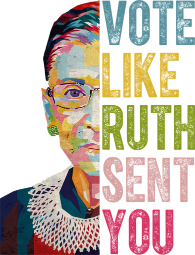 Vote Like Ruth Sent You Vintage Colorful Button