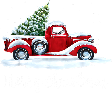 Vintage Merry Christmas Red Truck Old Fashioned Xmas Gift Tote Bag