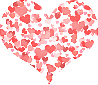 Valentine Multi Heart Of Love Button