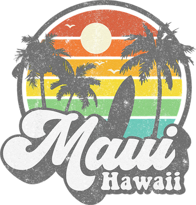 Vintage Maui Hawaii Hawaiian Beach Surfing 70's Surf Gift Toddler Hoodie