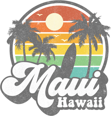 Vintage Maui Hawaii Hawaiian Beach Surfing 70's Surf Gift Toddler Hoodie