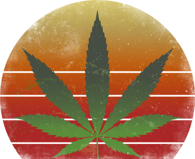 Vintage Marijuana Weed Sunset Women's Tank Top